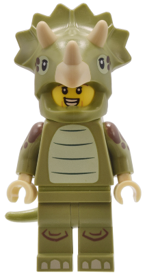 LEGO Minifigura Triceratops Costume Fan, Series 25 - Collectible Minifigures — imagen BrickLink