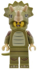 LEGO Minifigura Triceratops Costume Fan, Series 25 - Collectible Minifigures — imagen BrickLink