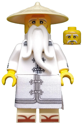 LEGO Minifigura Master Wu, The LEGO Ninjago Movie (Minifigure Only without Stand and Accessories) - Collectible Minifigures — imagen BrickLink