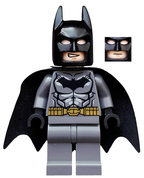 Batman - Dark Bluish Gray Suit, Gold Belt, Black Hands, Starched Cape - BrickLink - DagaBlocks