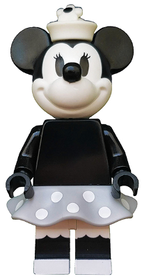 LEGO Minifigura Vintage Minnie, Disney, Series 2 (Minifigure Only without Stand and Accessories) - Collectible Minifigures — imagen BrickLink