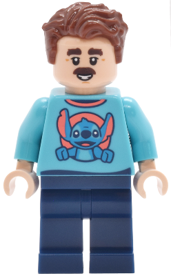 LEGO Minifigura Main Street, U.S.A. Park Guest Male Stitch Shirt - Disney — imagen BrickLink