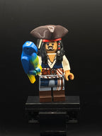 Captain Jack Sparrow - White Shirt, Dark Blue Plain Vest, Dark Brown Boots, Tricorne — frente