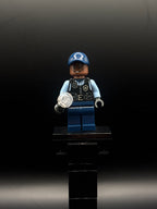 Security Guard Arkham Asylum - Male, Dark Blue Cap, Black Vest — frente