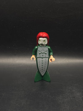 Merperson - Dark Green Body, Dark Red Long Hair