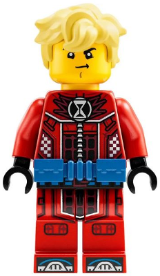 LEGO Minifigura Cooper - Red Racing Suit, Blue Utility Belt, Hair - DREAMZzz — imagen BrickLink