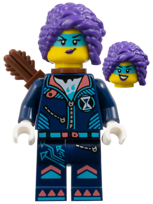 LEGO Minifigura Zoey - Reddish Brown Arrow Quiver, Track Suit with Sleeves - DREAMZzz — imagen BrickLink