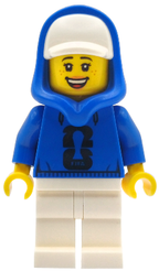 LEGO Minifigura Soccer Spectator Female Blue Hoodie FIFA 2026 - Editions — imagen BrickLink