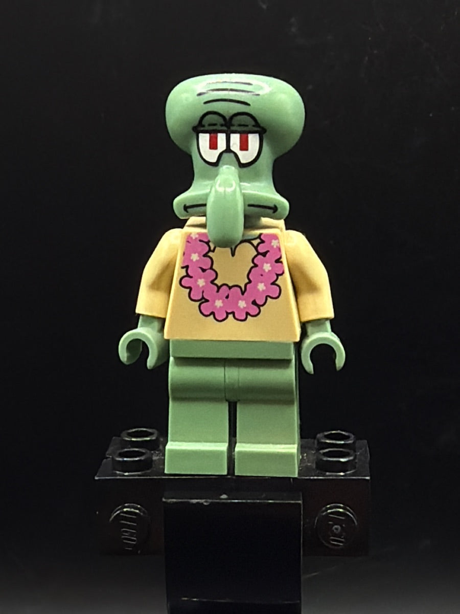 LEGO Minifigura Squidward Pink Lei - SpongeBob SquarePants — frente