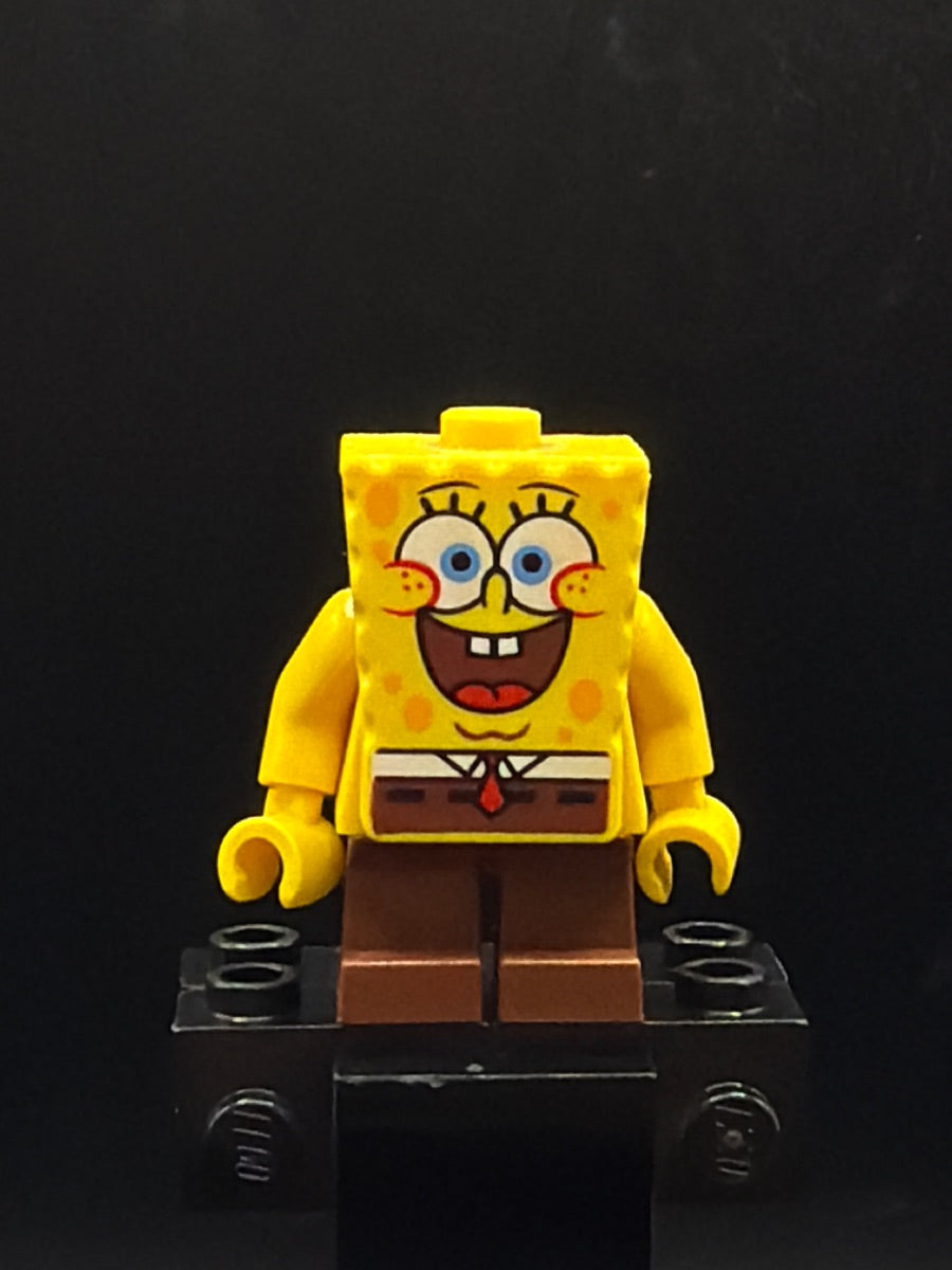 LEGO Minifigura SpongeBob Large Grin and Black Eyebrows - SpongeBob SquarePants — frente