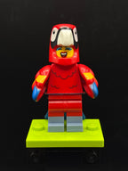 LEGO Minifigura Parrot Costume Fan, Series 28 - Collectible Minifigures — frente