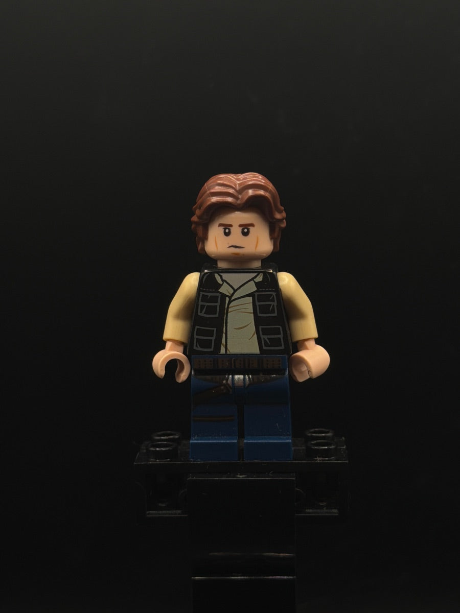 LEGO Minifigura Han Solo Black Vest - Star Wars — frente