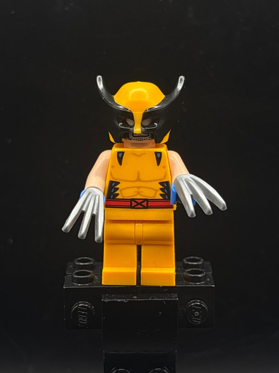 LEGO Minifigura Wolverine Bright Light Orange and Black Mask - Marvel — frente