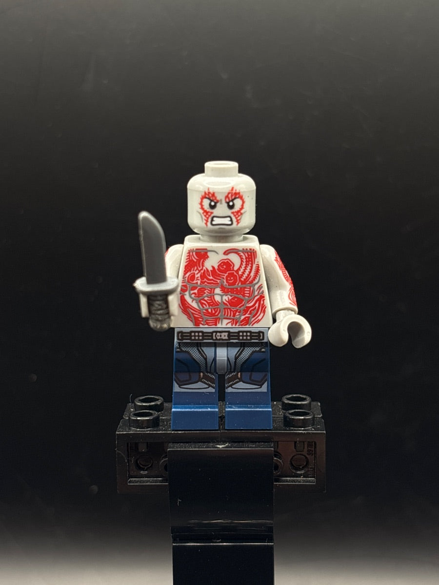 LEGO Minifigura Drax - Dark Blue Legs, Jet Pack - Marvel — frente
