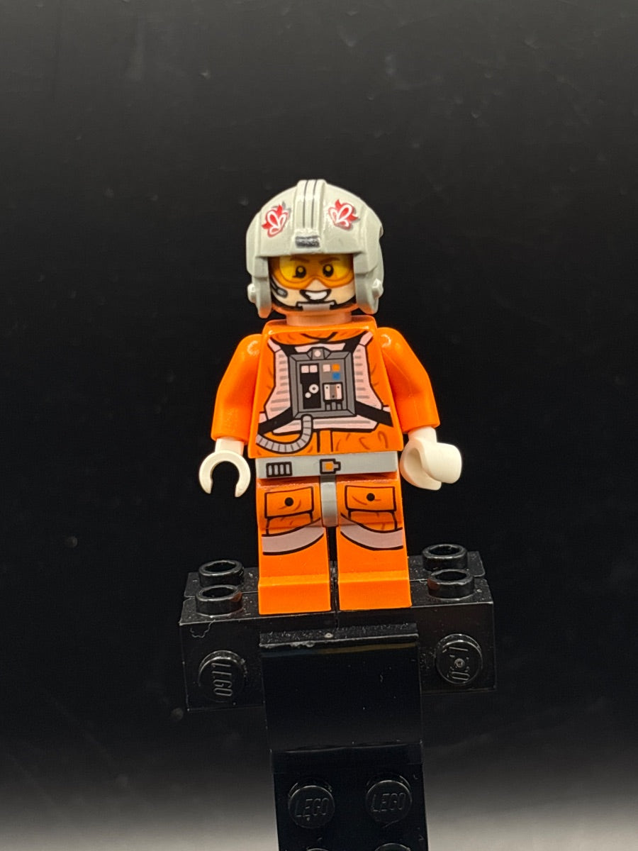 LEGO Minifigura Snowspeeder Pilot Light Bluish Gray Helmet - Star Wars — frente