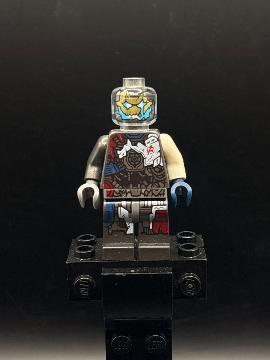 LEGO Minifigura Ultron MK1 Trans-Clear Head - Marvel — frente