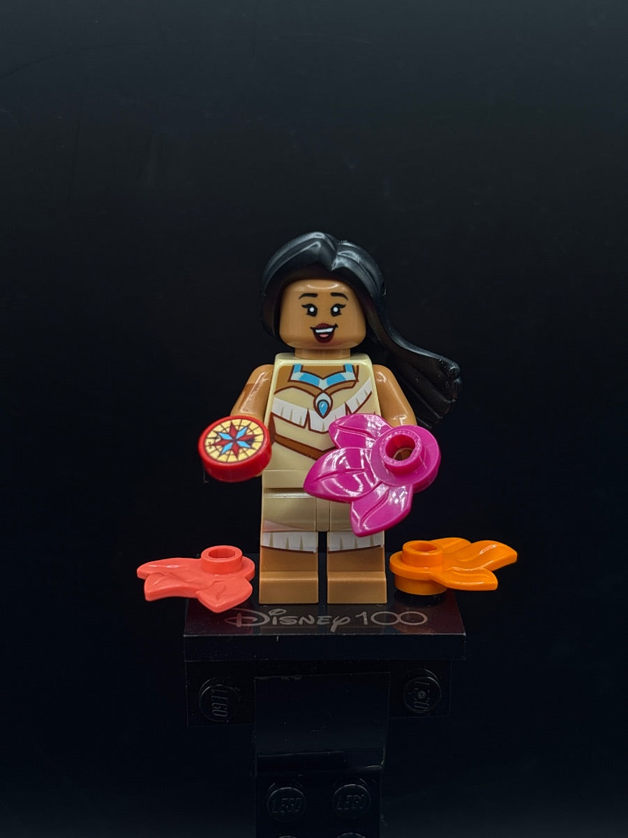 LEGO Minifigura Pocahontas, Disney 100 (Minifigure Only without Stand and Accessories) - Collectible Minifigures — frente