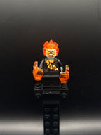 LEGO Minifigura Ghost Rider (Johnathon 'Johnny' Blaze) - White Head, Flaming Chain - Marvel — frente