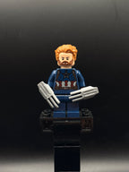 LEGO Minifigura Captain America - Dark Blue Suit with Dark Brown Belt and Harness, Dark Brown Hands, Hair - Marvel — frente