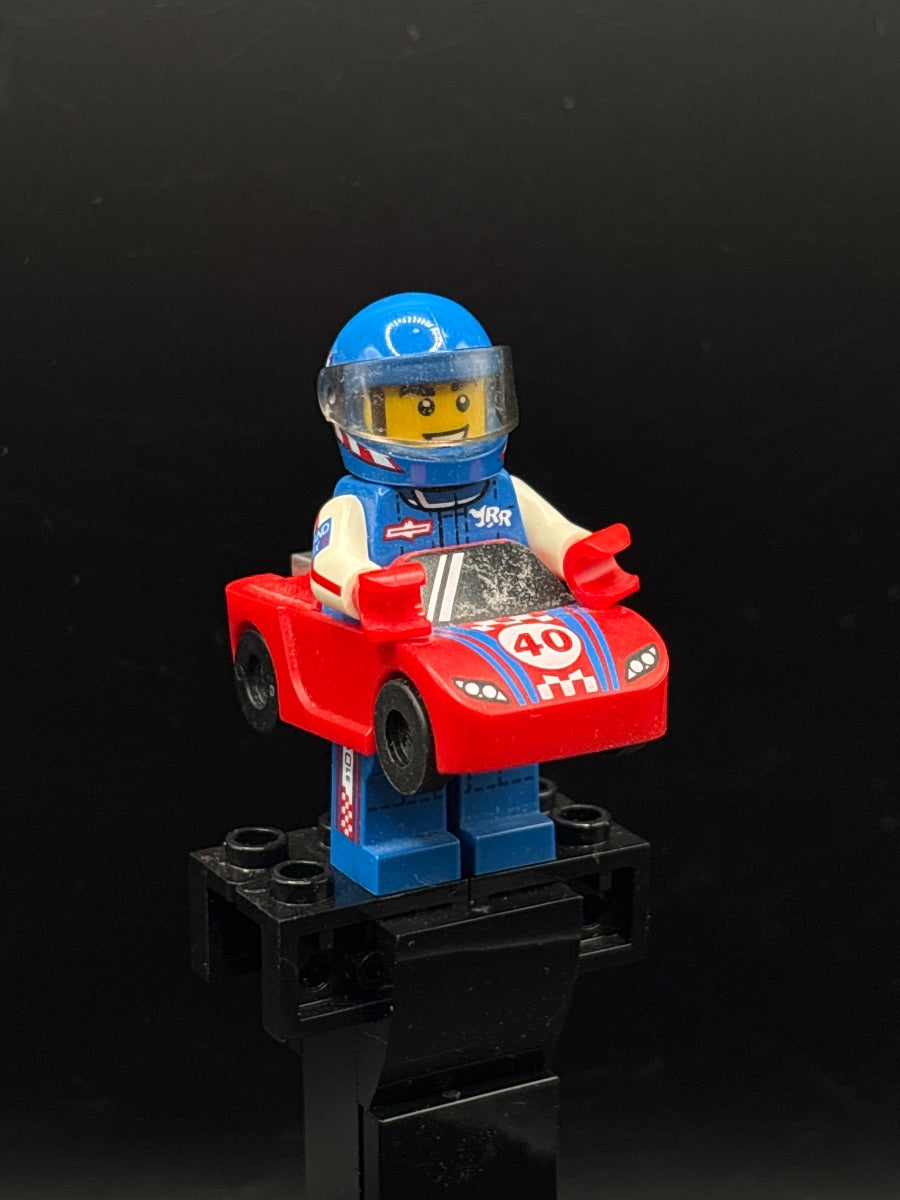 LEGO Minifigura Race Car Guy, Series 18 (Minifigure Only without Stand and Accessories) - Collectible Minifigures — frente