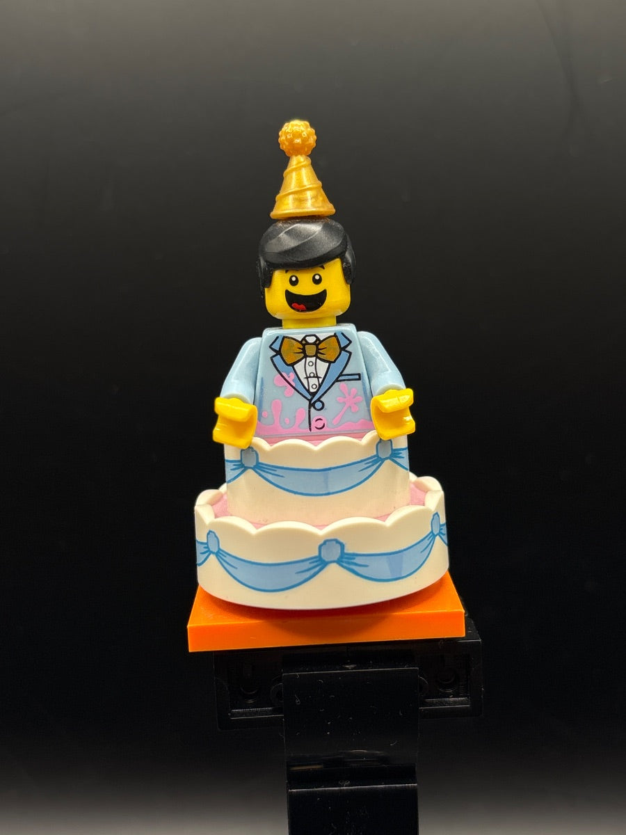 LEGO Minifigura Birthday Cake Guy, Series 18 (Minifigure Only without Stand and Accessories) - Collectible Minifigures — frente