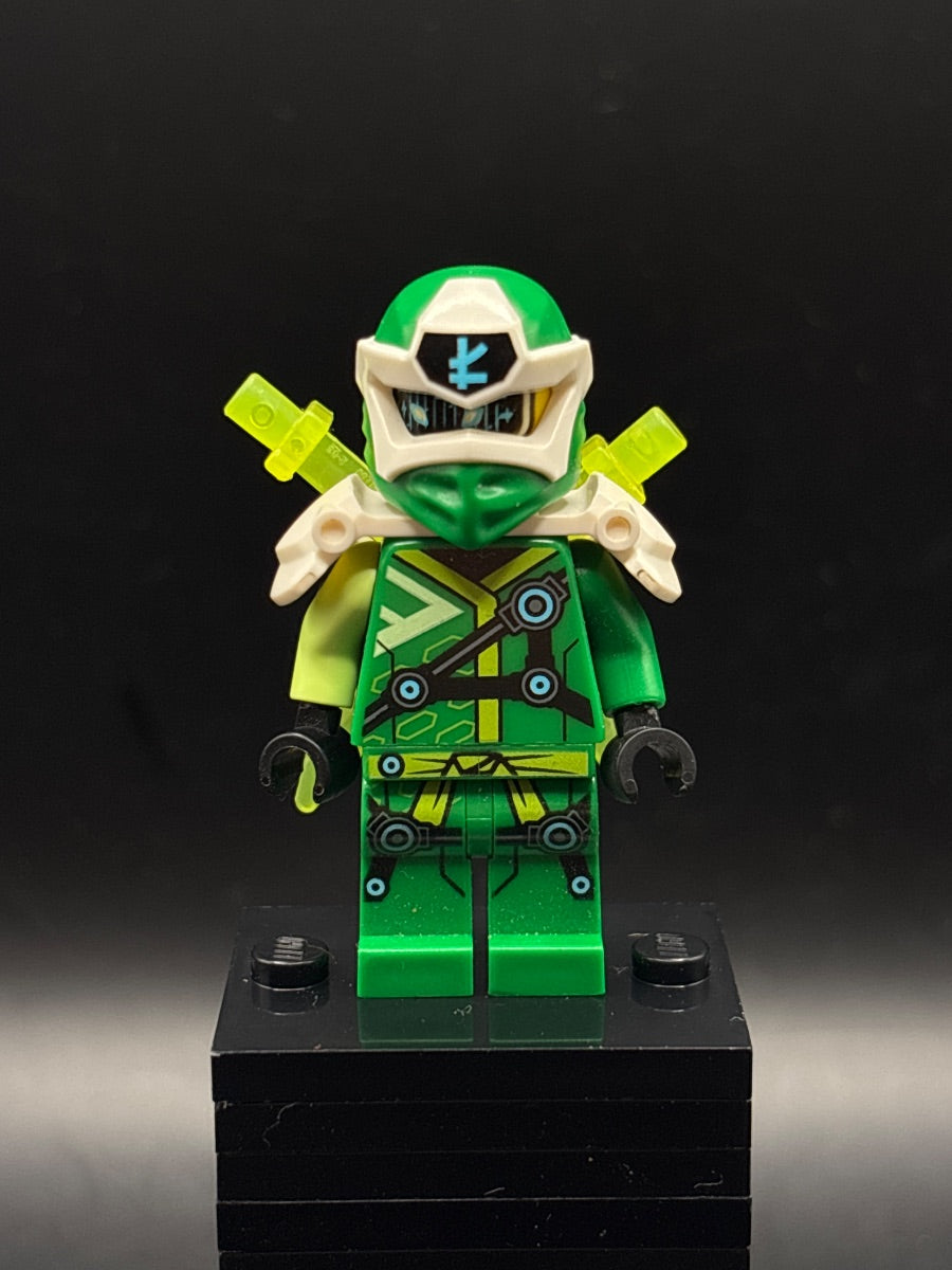 LEGO Minifigura Lloyd - Digi Lloyd, White Shoulder Armor with Scabbard - NINJAGO — frente