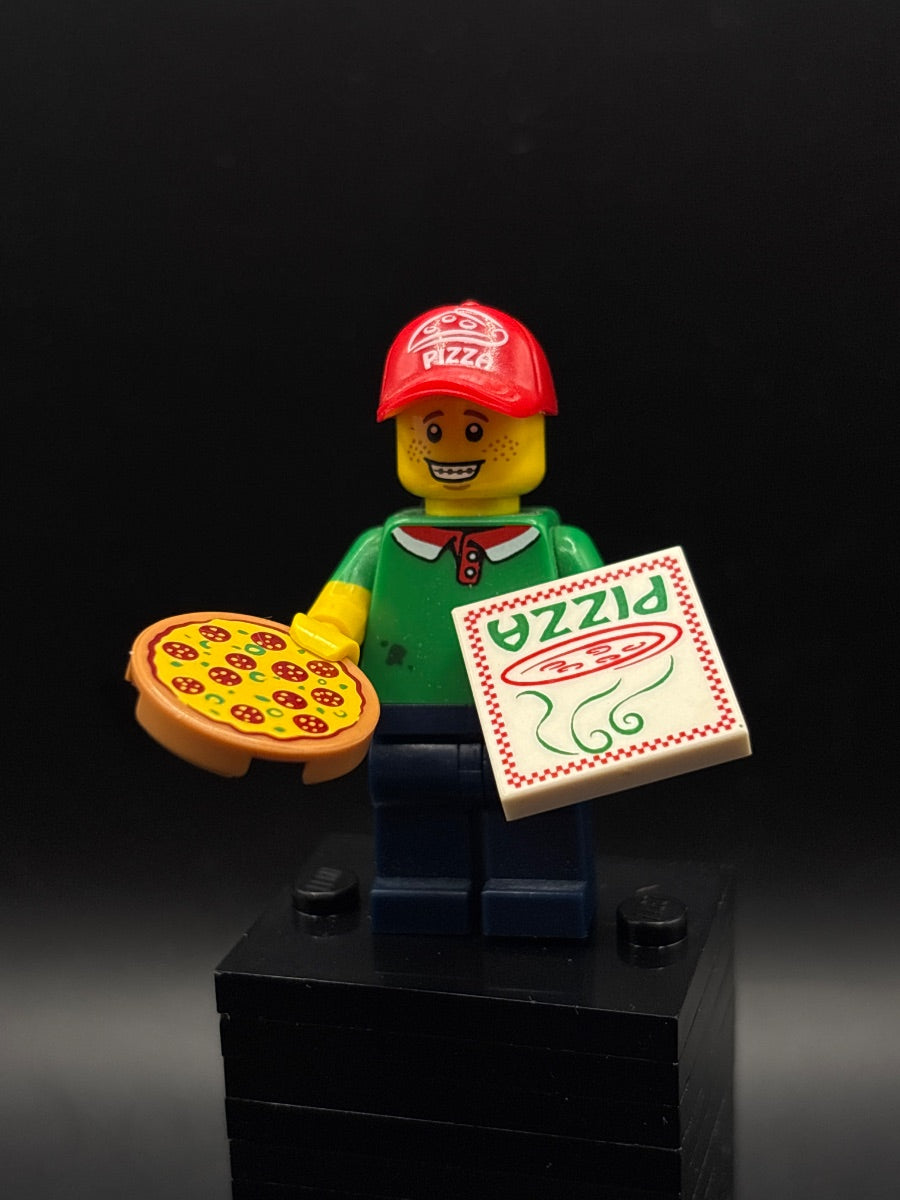 LEGO Minifigura Pizza Delivery Guy, Series 12 (Minifigure Only without Stand and Accessories) - Collectible Minifigures — frente