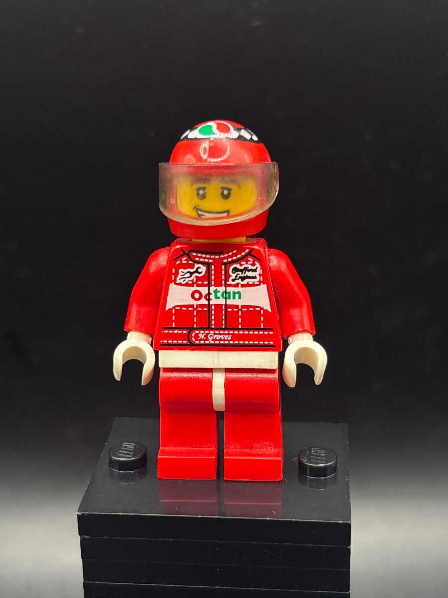 LEGO Minifigura Race Car Driver, Series 3 (Minifigure Only without Stand and Accessories) - Collectible Minifigures — frente