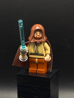 LEGO Minifigura Obi-Wan Kenobi - Trans-Light Blue Light-Up Lightsaber - Star Wars — frente