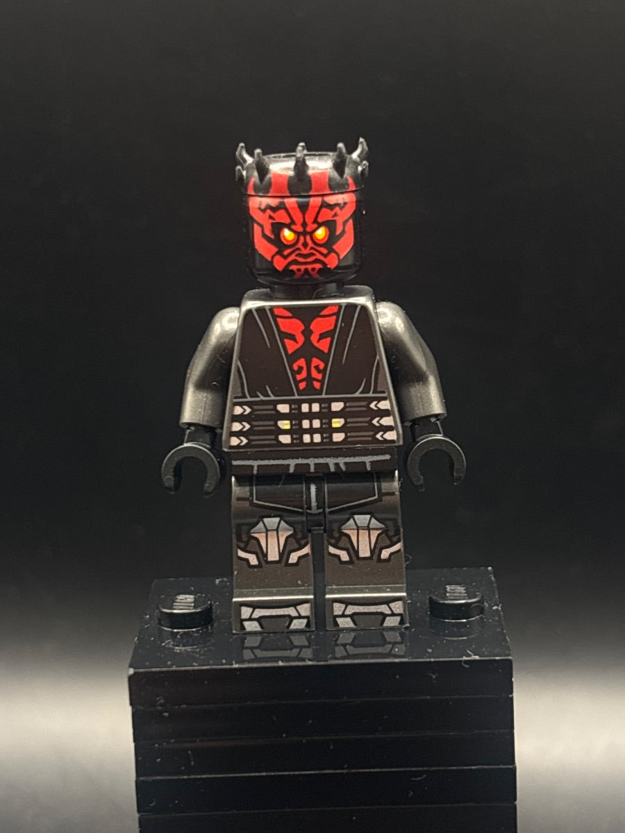 LEGO Minifigura Darth Maul - Printed Legs with Silver Armor, Eyes without Black Pupils - Star Wars — frente