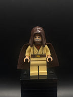 LEGO Minifigura Obi-Wan Kenobi - Old, Dark Brown Hood and Starched Fabric Cape - Star Wars — frente
