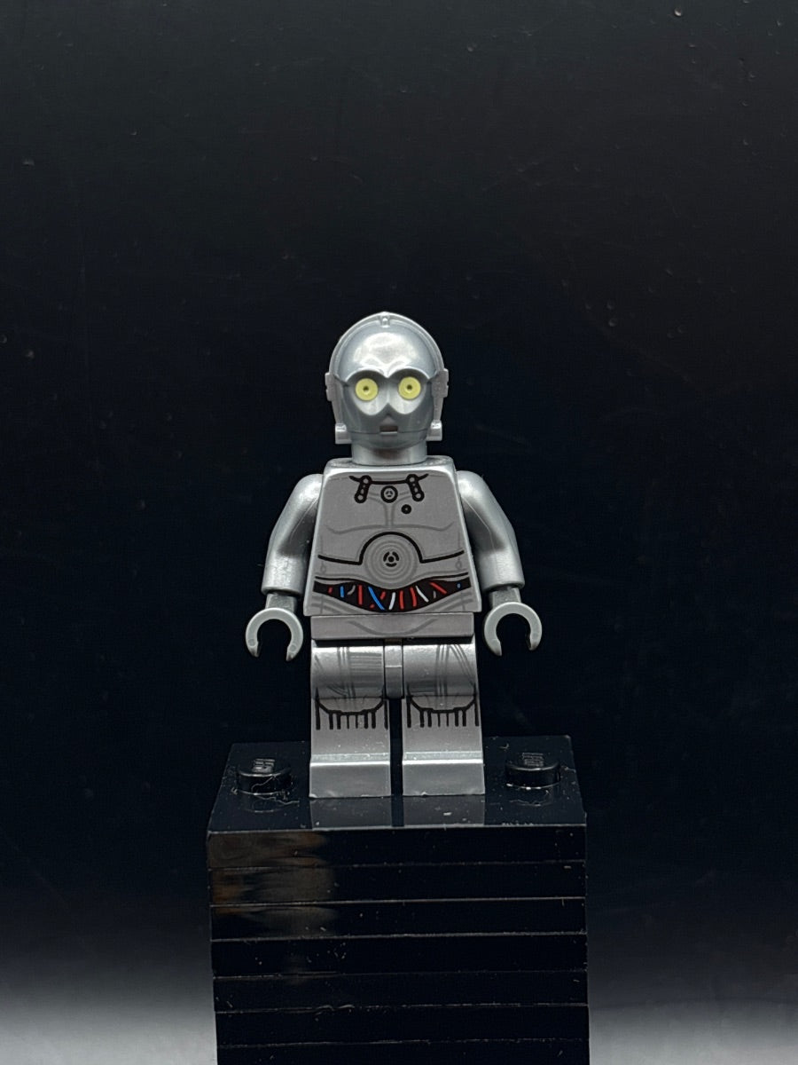 LEGO Minifigura Silver Protocol Droid (U-3PO) - Star Wars — frente