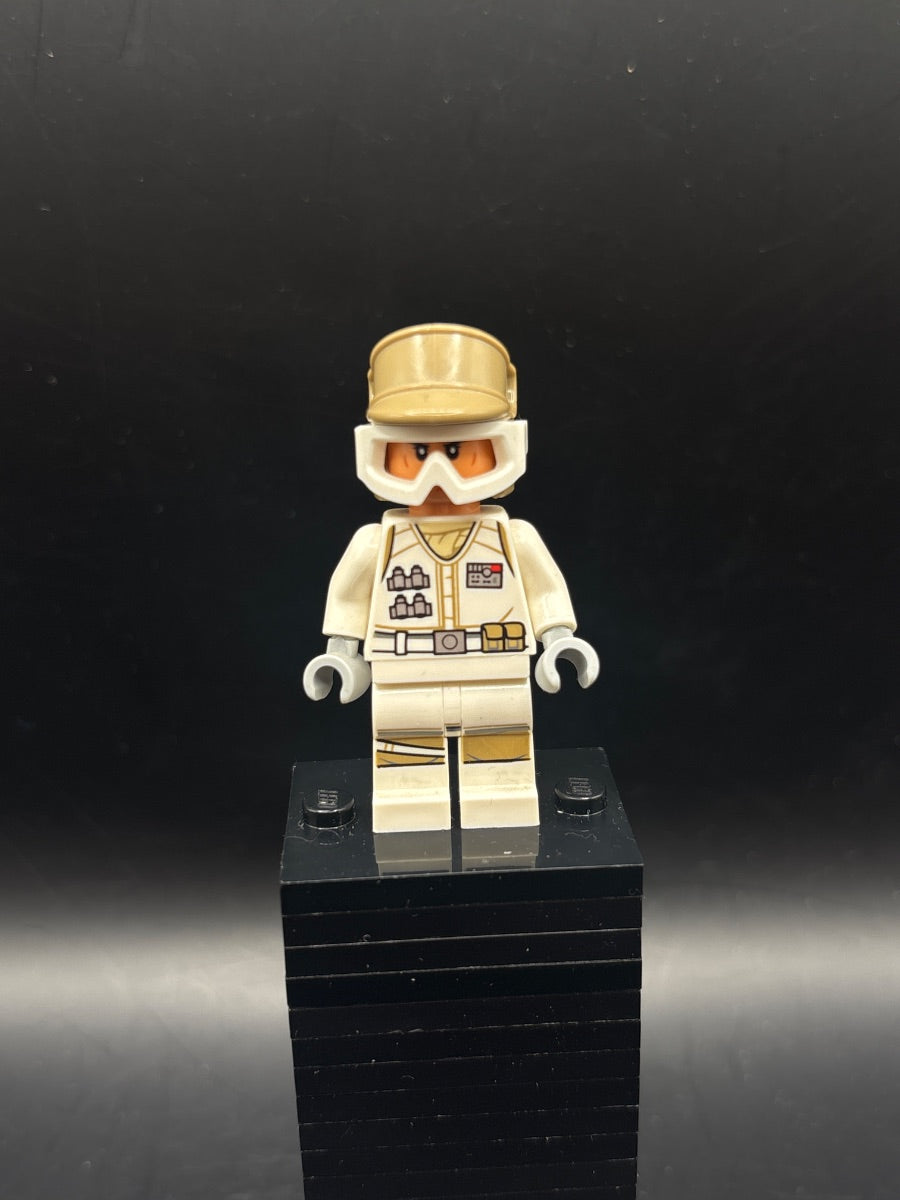 LEGO Minifigura Hoth Rebel Trooper White Uniform, Dark Tan Helmet, Female - Star Wars — frente