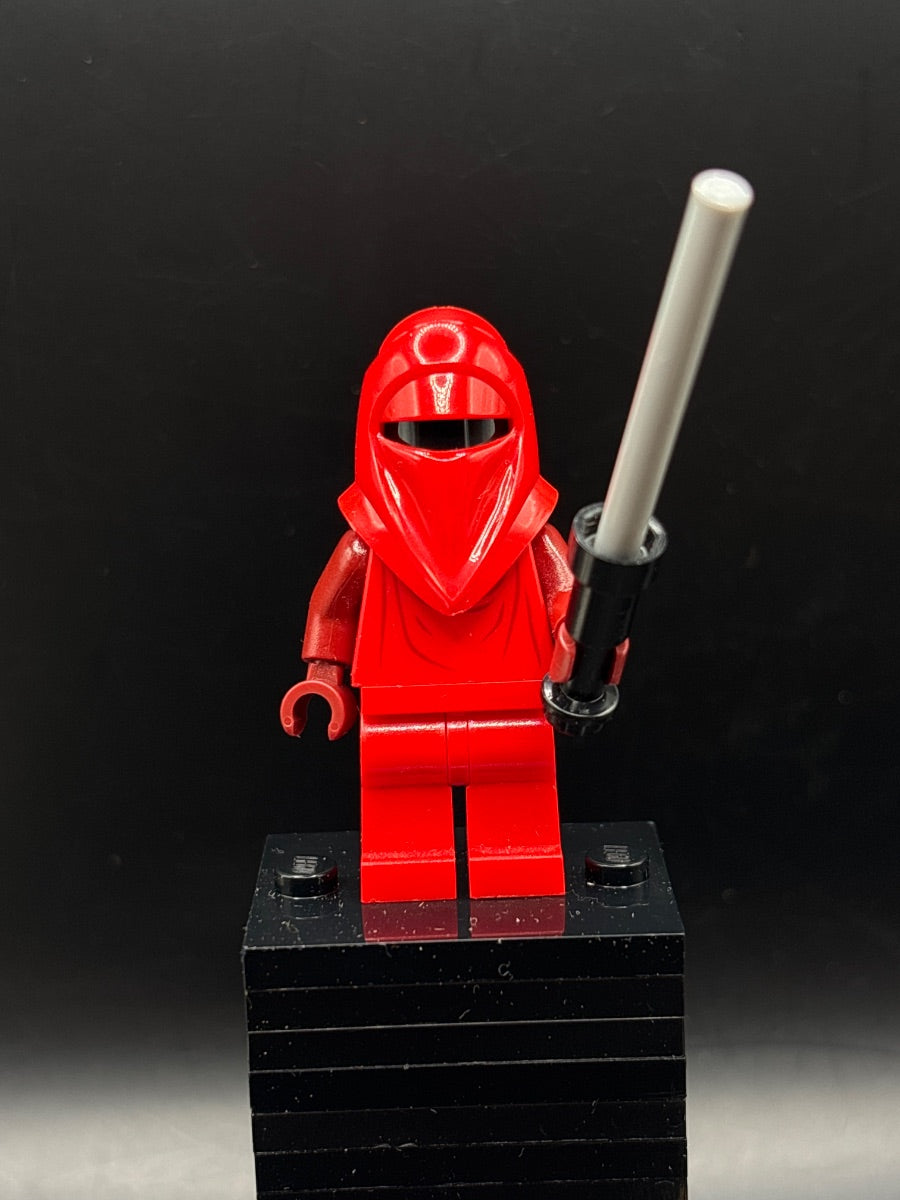 LEGO Minifigura Imperial Royal Guard - Dark Red Arms and Hands, Spongy Cape - Star Wars — frente