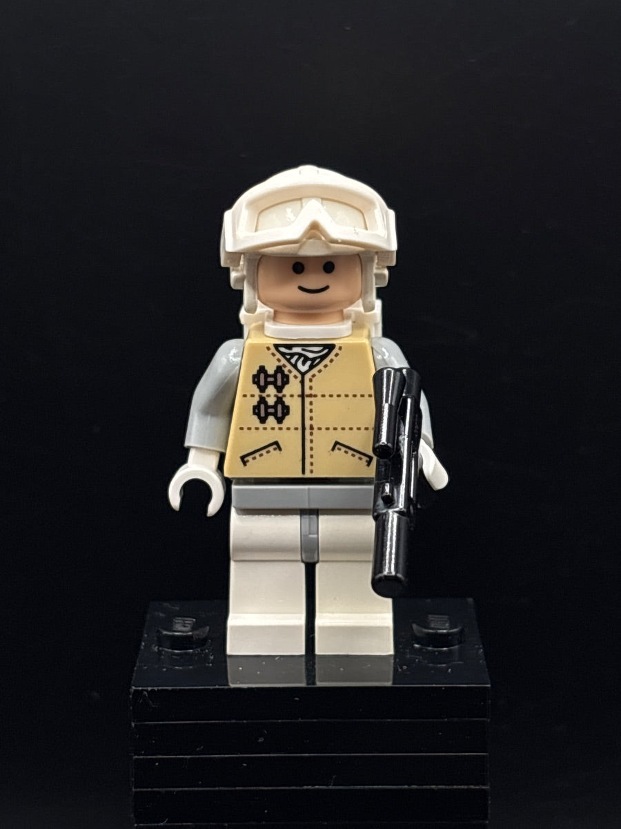 LEGO Minifigura Hoth Rebel - Light Nougat Head, White Visor Snow Goggles - Star Wars — frente