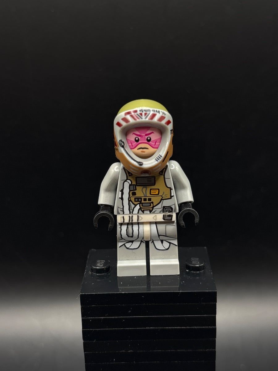 LEGO Minifigura Gray Squadron Pilot (Horton Salm) - Star Wars — frente