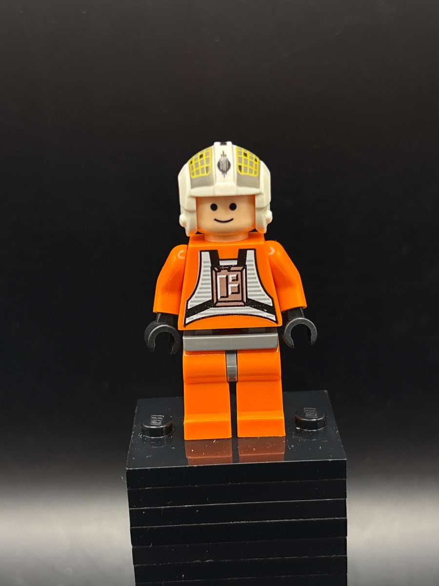 LEGO Minifigura Rebel Pilot Y-wing (Jon 'Dutch' Vander, Gold Leader) - Light Nougat Head - Star Wars — frente