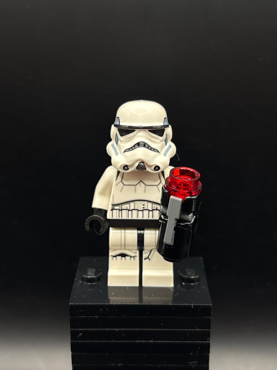 LEGO Minifigura Imperial Stormtrooper - Printed Legs, Dark Blue Helmet Vents - Star Wars — frente