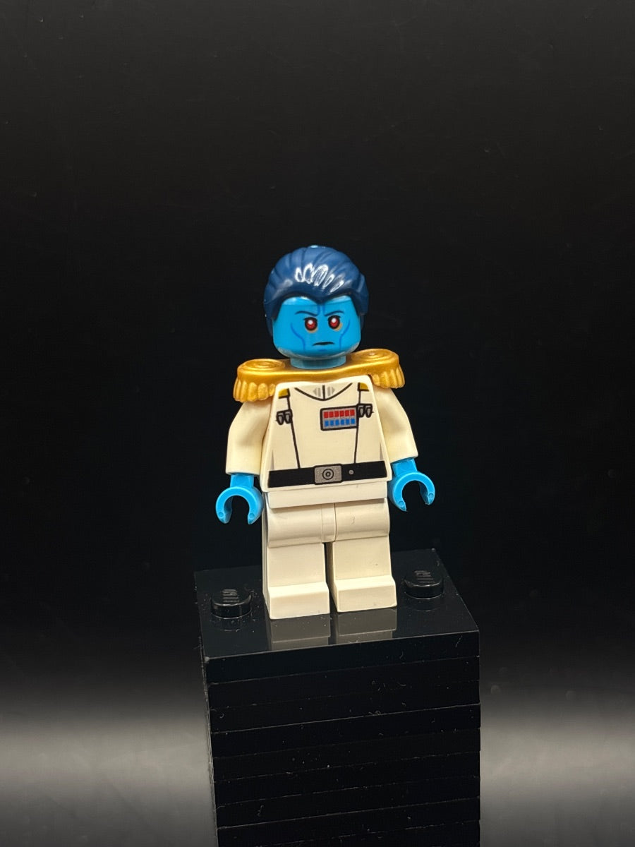 LEGO Minifigura Grand Admiral Thrawn - Dark Azure Skin - Star Wars — frente