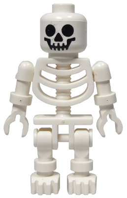 LEGO Minifigura Skeleton - Standard Skull, Floppy Arms - Castle — imagen BrickLink