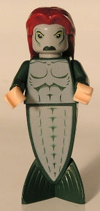 Merperson - Dark Green Body, Dark Red Long Hair — imagen BrickLink