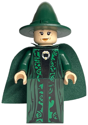 Professor Minerva McGonagall - Dark Green Robe and Cape - BrickLink - DagaBlocks