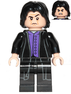 Professor Severus Snape - Dark Purple Shirt, Black Robes, Printed Legs, Shirt Tail - BrickLink - DagaBlocks