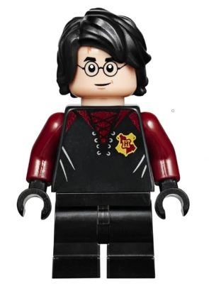 Harry Potter - Black and Dark Red Uniform, Medium Legs - BrickLink - DagaBlocks