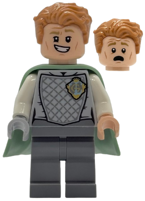 LEGO Minifigura Gilderoy Lockhart - Sand Green Flexible Rubber Cape - Harry Potter — imagen BrickLink