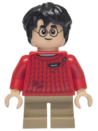 LEGO Minifigura Harry Potter - Red Torn Sweater, Dark Tan Short Legs - Harry Potter — imagen BrickLink
