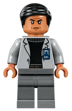 Dr. Henry Wu - Light Bluish Gray Jacket, Smile / Angry Frown - BrickLink - DagaBlocks