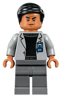 Dr. Henry Wu - Light Bluish Gray Jacket, Smile / Angry Frown - BrickLink - DagaBlocks