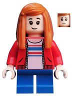 Maisie Lockwood - Red Jacket, Dark Orange Hair - BrickLink - DagaBlocks
