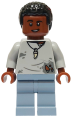 LEGO Minifigura Darius Bowman - Light Bluish Gray Torn Shirt, Sand Blue Legs - Jurassic World — imagen BrickLink